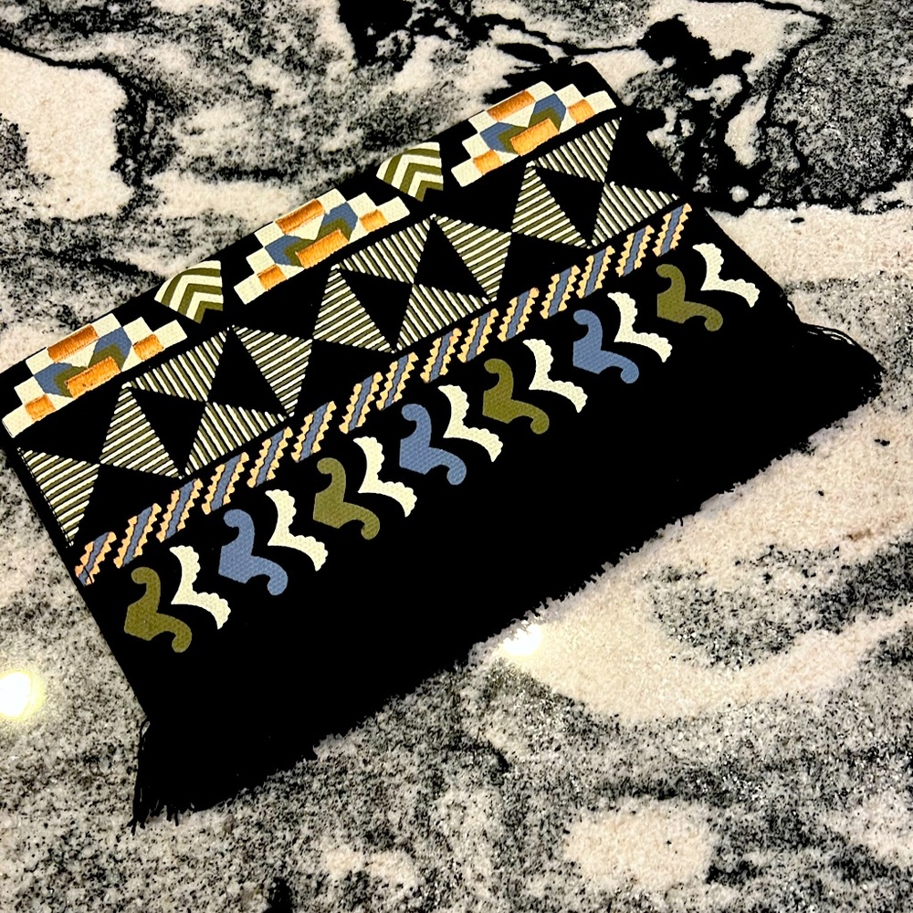 Stella & Dot “Taj” Embroidered Envelope Clutch